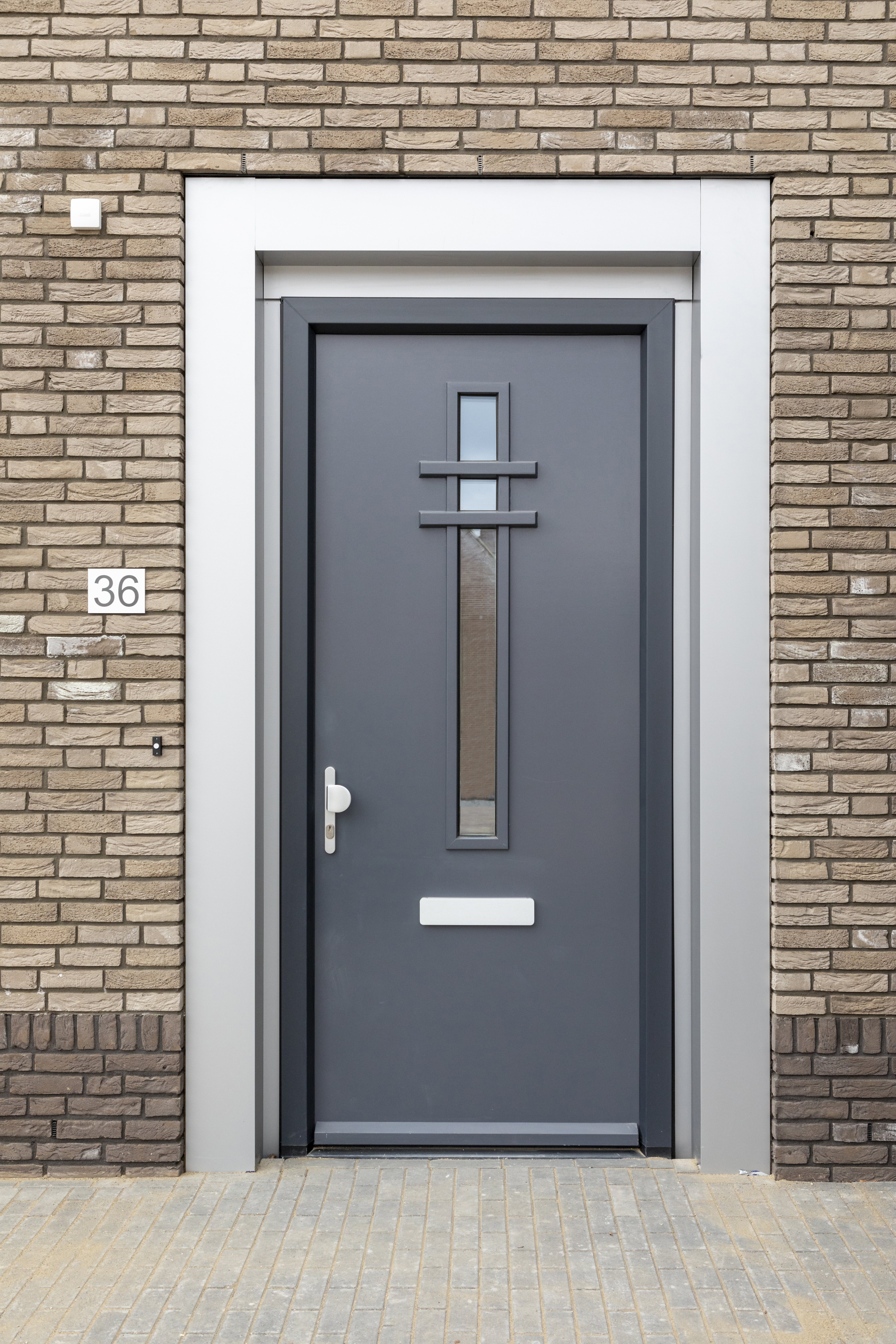 Antraciet kunststof voordeur