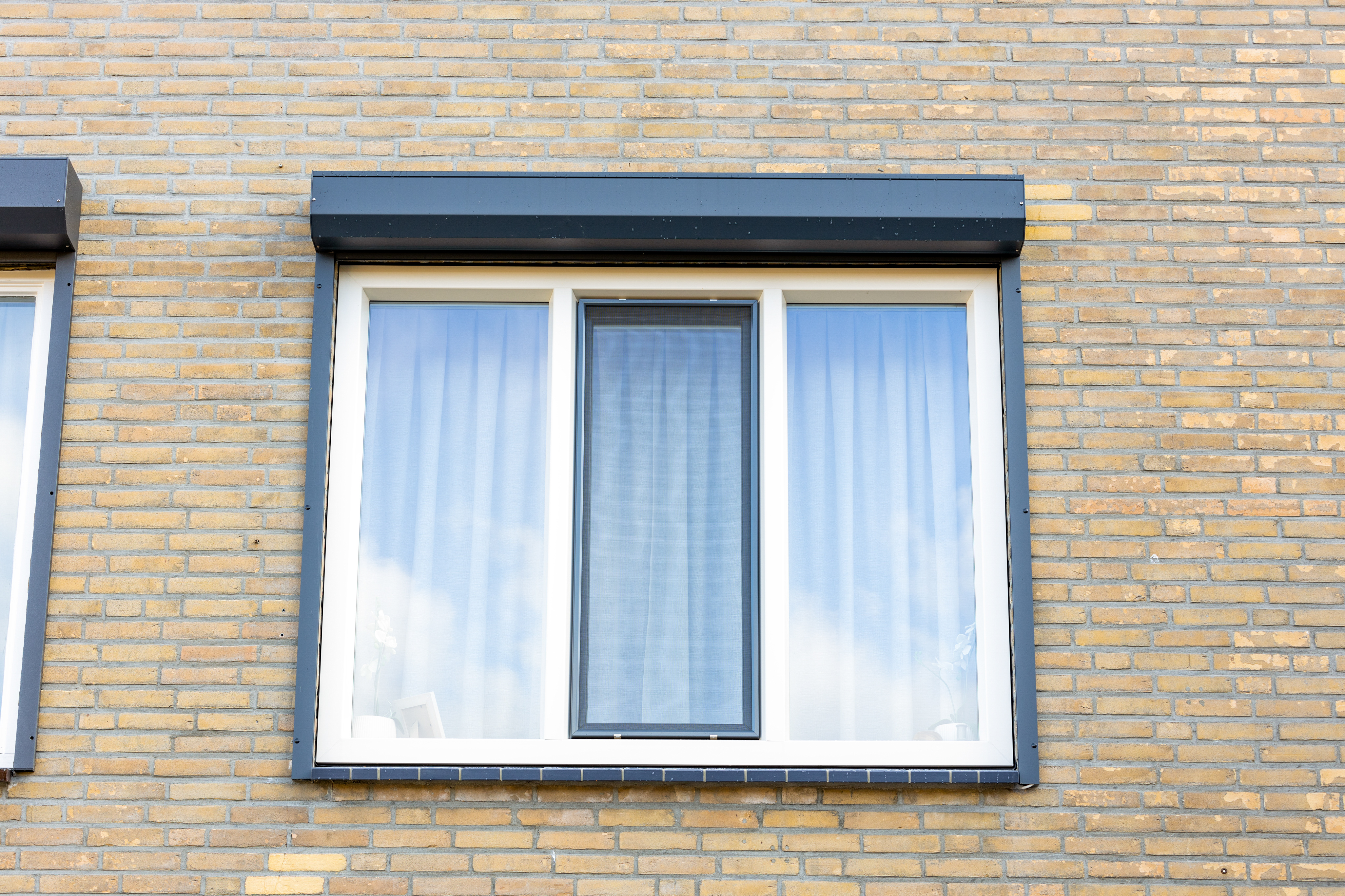 Antracietgrijs Vast Raam Met Drie Vakken