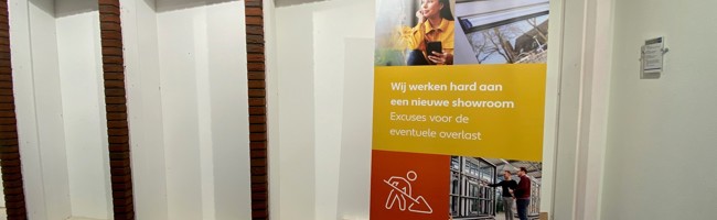 Verbouwing van de showroom