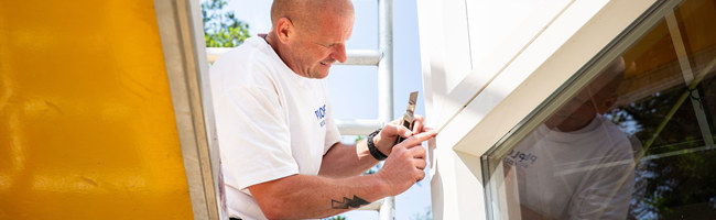 Afwerking kunststof kozijnen