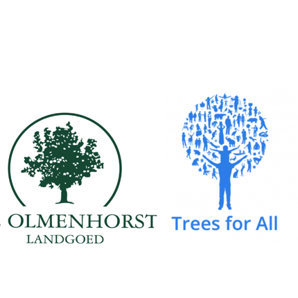 Landgoed de Olmenhorst en Trees for All logos