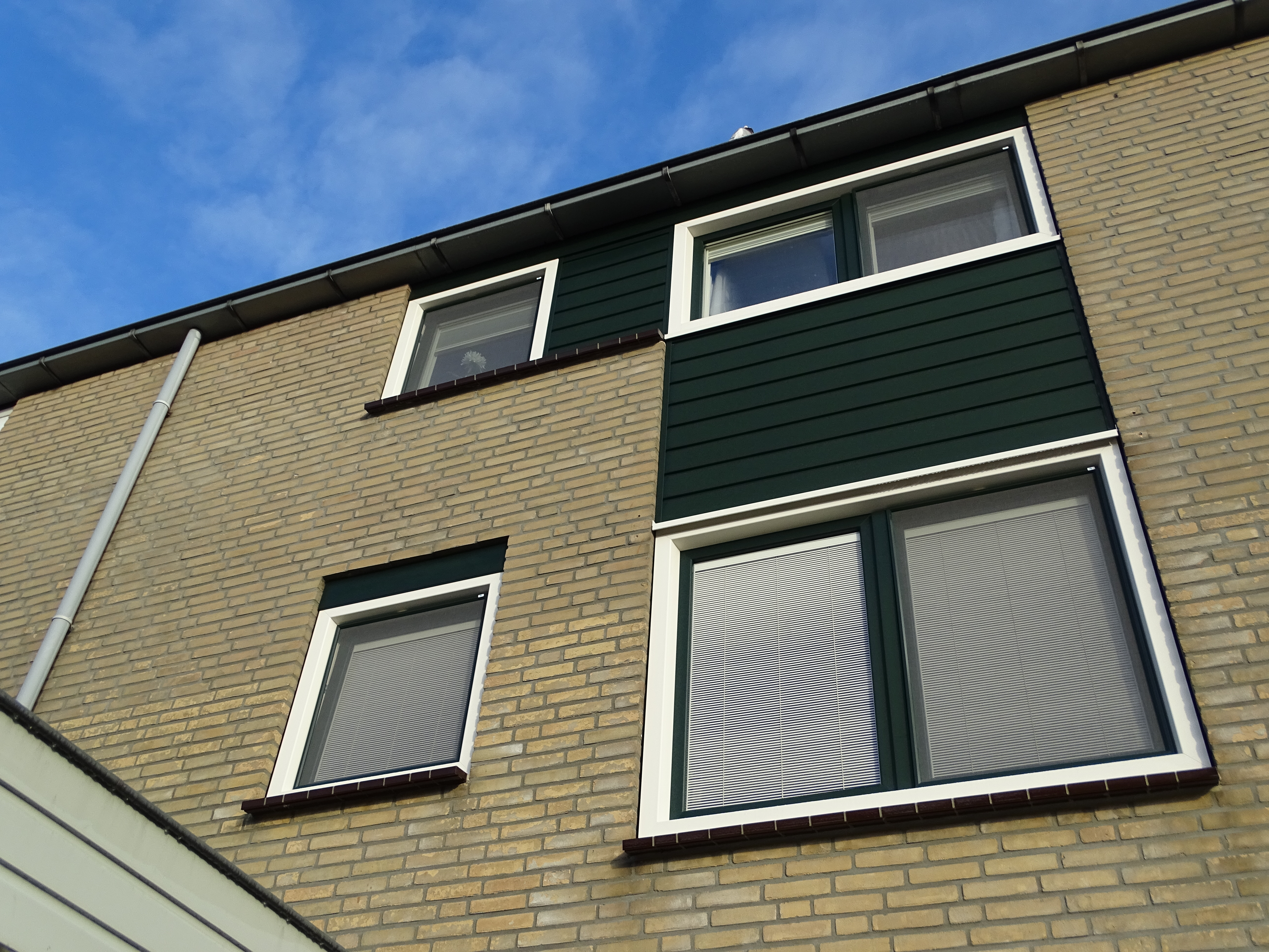 Kunststof Vast Raam Met Raamdecoratie